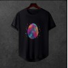 Oversize Modern Boy Pamuklu EtekKısmıOval T-shirt